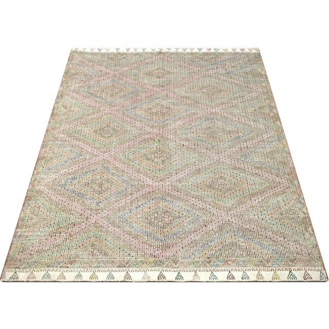 1950s 1950s Turkish Kilim Rug For Sale - Image 5 of 6