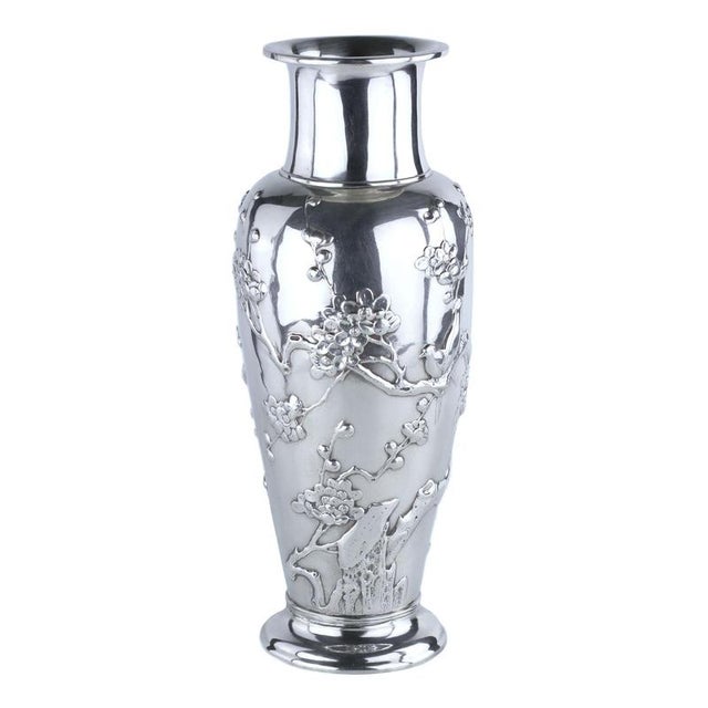 Metal Silver Vase in the style of Japanese from Tiffany & Co., Usa, 1928 For Sale - Image 7 of 7