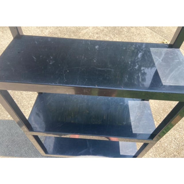 Mid Century 1970s Kartell Style Modern Yellow Plastic Shelf Unit Original Vintage Had scuffs No cracks Postmodern It will...