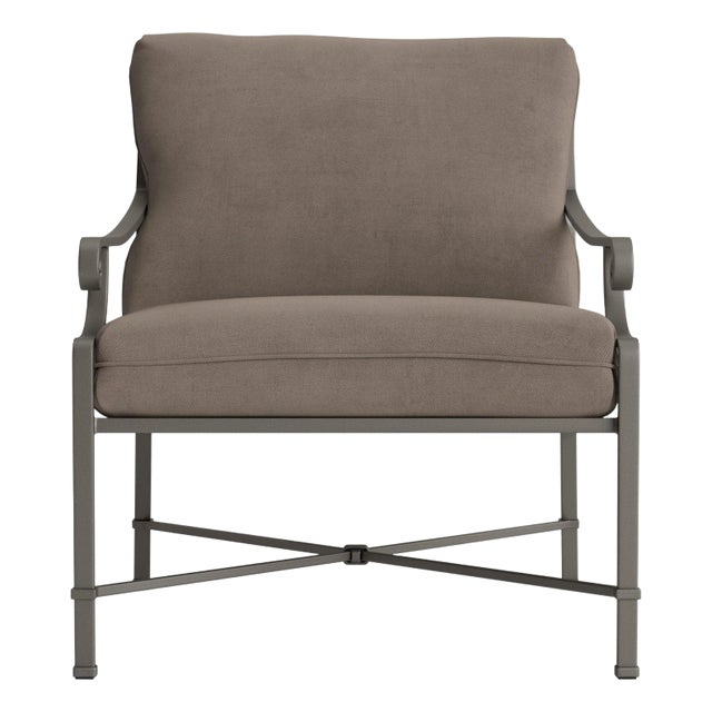 Brown Jordan Venetian Lounge Chair, Mica frame with Fusion Taupe fabric For Sale