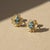 Not Yet Made - Made To Order Pear-Cut Topaz Lutus Flower Earrings Studs, Silver, Gold, Pair For Sale - Image 5 of 8