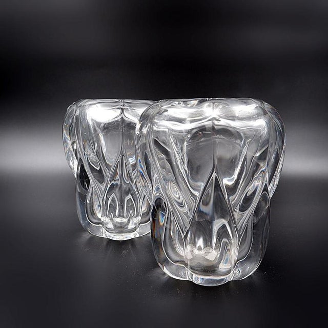 Clear Crystal Vases by Antonio & Guido Bon for Val St Lambert - 1960s, Set of x For Sale - Image 10 of 10