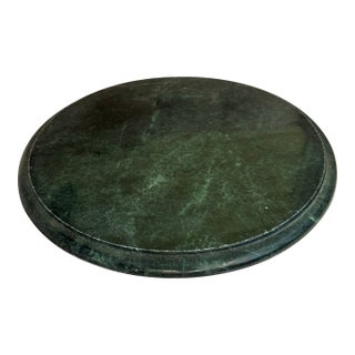 Round Green Marble Lazy Susan/Serving Tray For Sale
