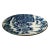 Late 20th Century Vintage Large Chinoiserie Japanese Arita Ware White and Blue Porcelain Charger / Wall Plate Rickshaw Japan For Sale - Image 5 of 12