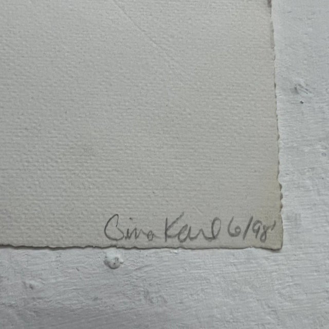 Blue Art by Gina Kail June 1998 Monoprint Abstract Landscape 11 For Sale - Image 8 of 9