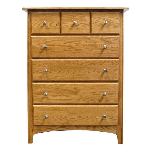 Ragazzi Furniture Solid Oak Early American Country 36" Chest of Drawers - Made in Quebec For Sale