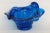 Italian Blown Glass Cobalt Blue Flower Candy Dish Bowl For Sale - Image 9 of 13