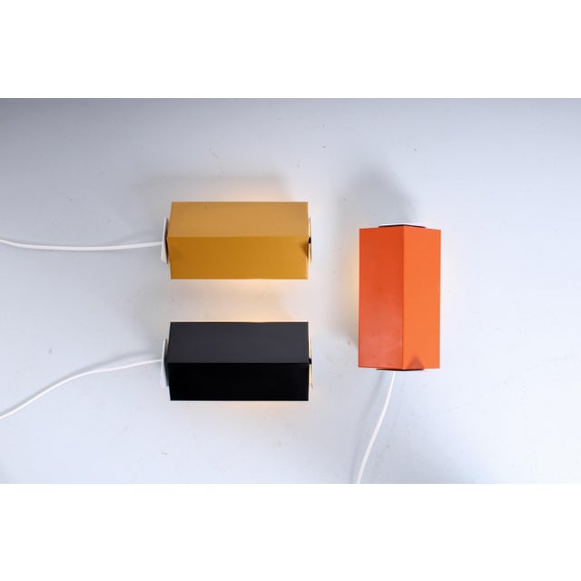 Colored Metal Adjustable Sconces from Anvia, 1960s, Set of 3 For Sale - Image 6 of 15