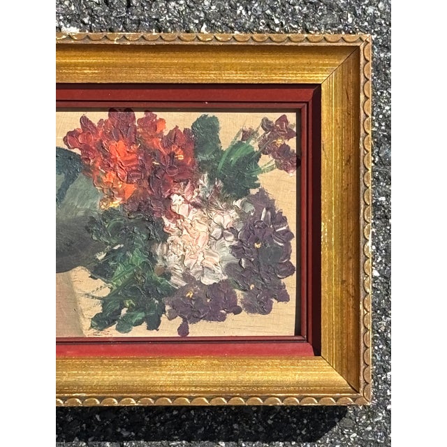 MId-20th C. Floral Still Life - Original Oil on.Canvas in Original Gilt Frame For Sale - Image 6 of 6