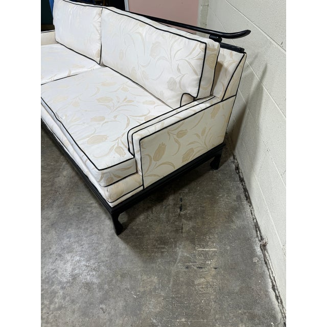 White Unusual Vintage Asian Pagoda Style Sofa For Sale - Image 8 of 9