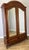 Antique French Carved Walnut Mirrored 2-Door Wardrobe For Sale - Image 3 of 18