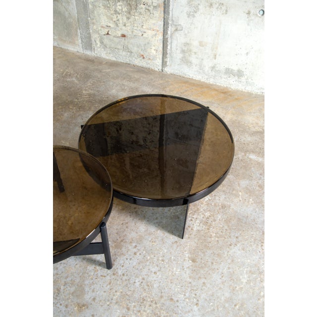 Contemporary Alwa One Big 5501GB Side Table with Grey Top and Black Base by Sebastian Herkner for Pulpo For Sale - Image 3 of 4