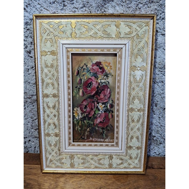 Susanna Gelton, Bouquet of Flowers, 1999, Oil Painting on Panel For Sale - Image 8 of 9