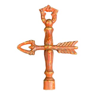 Vintage Bouillotte Lamp Shade Finial Red Arrow For Sale