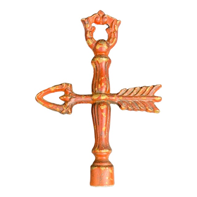 Vintage Bouillotte Lamp Shade Finial Red Arrow For Sale