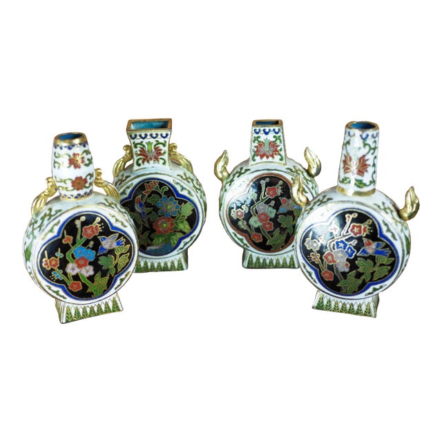 Mid-Century Chinese Cloisonné Vases - Set of 4 For Sale