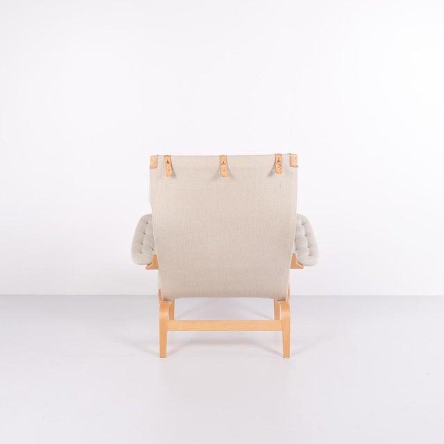 Wood Set of Pernilla Chair with Ottoman by Bruno Mathsson for Dux, 2004 For Sale - Image 7 of 16