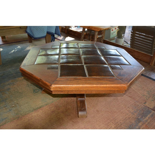 This is a solid & sturdy oak/tiled coffee table. Purchased in Germany in the mid 1980's. No labels etc.