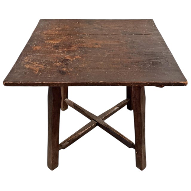 Wood Early 20th Century American Side Table For Sale - Image 7 of 13