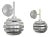Brushed Aluminum and Mercury Wall Lights from Eglo, 1990s, Set of 2 For Sale