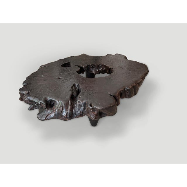 Black Andrianna Shamaris Century Old Teak Wood Coffee Table For Sale - Image 8 of 18