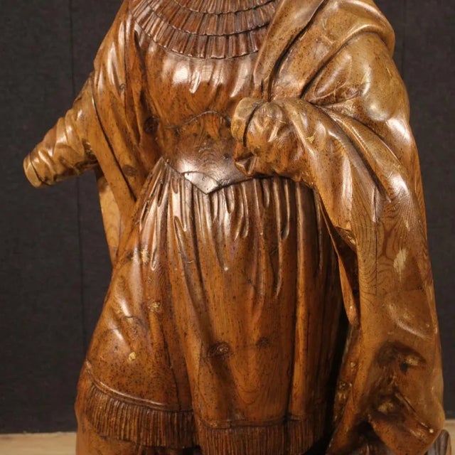 German Artist, Saint on a Cloud, 1780, Wood For Sale - Image 11 of 13