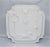 A vintage Mottahedeh Designs Italian porcelain square covered dish. The top has a royal theme with a embellished key,...