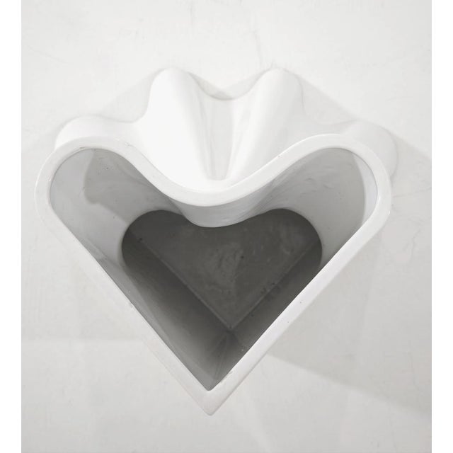 1970s Mid-Century Modern White Glazed Ceramic Umbrella Stand by Enzo Bioli for Il Picchip Italia, 1970s For Sale - Image 5 of 17