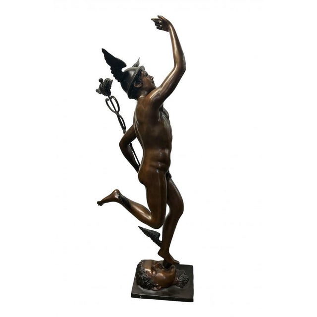 Incredible giant bronze statue of the famous mercury statue the original version of this was by italian artist giambologna...