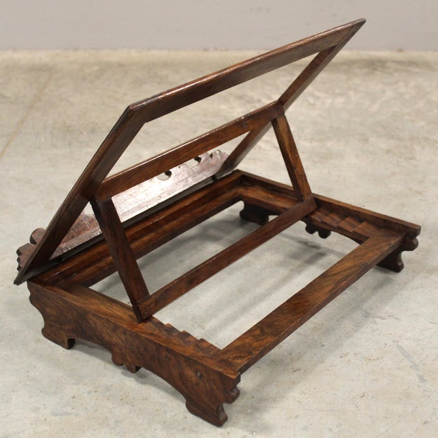 19th Century Table Lectern in Walnut, Italy For Sale - Image 5 of 13