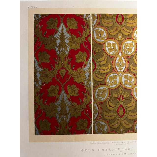 Antique 1862 Chromolithograph Gold Tissues Print For Sale - Image 4 of 5