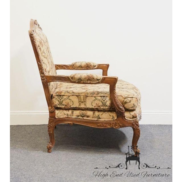 High End Louis XV French Provincial Accent Bergere Arm Chair For Sale - Image 14 of 18