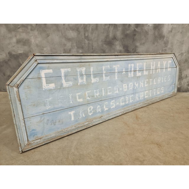 Antique Belgian Store Advertising Billboard, 1890s For Sale - Image 11 of 11