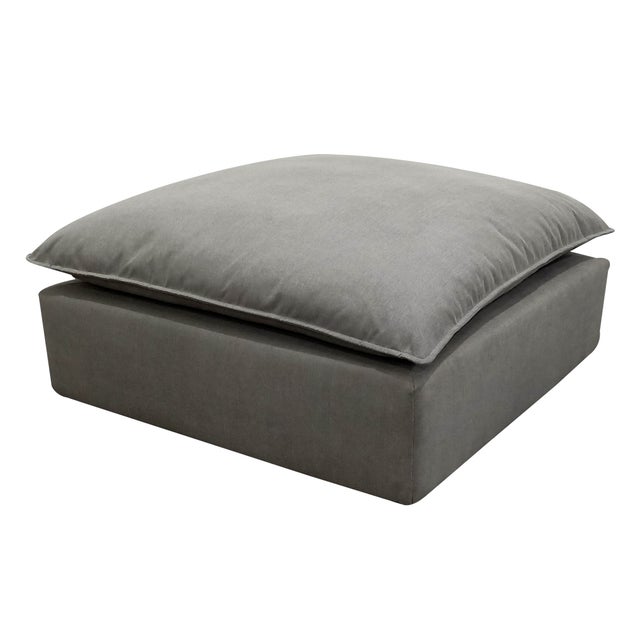 Cali Slate Performance Fabric Ottoman For Sale In Los Angeles - Image 6 of 7