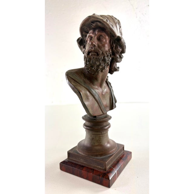 1990s Antique Greco Roman Sculpture of Telamonian Ajax For Sale - Image 5 of 10