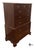 Wood Vintage Craftique Chippendale Style Solid Mahogany Chest on Chest of Drawers For Sale - Image 7 of 11