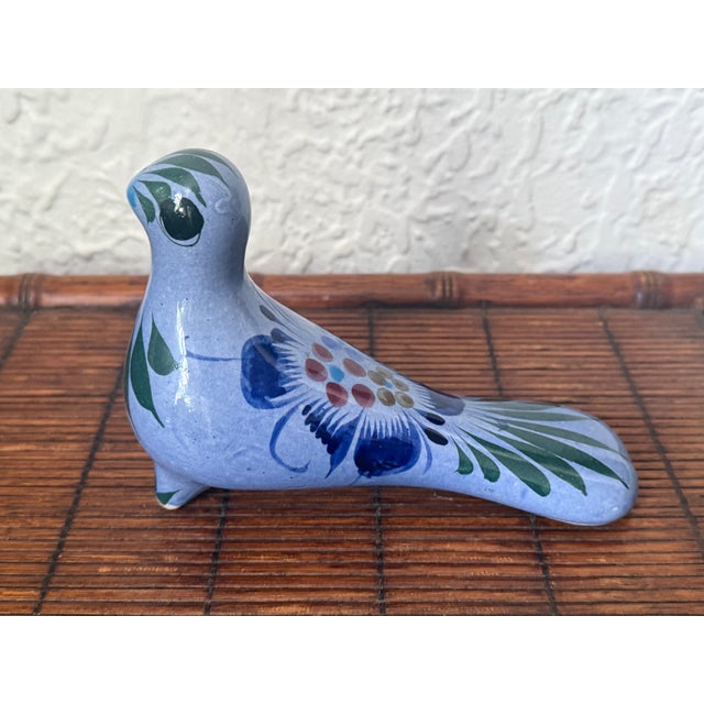 Vintage Blue Mexican Tonalá Dove Bird For Sale - Image 10 of 10