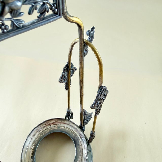 Victorian Era Meriden Silver Plate & Pressed Glass Pickle Castor & Tongs For Sale - Image 11 of 18
