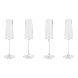 Benin Textured Champagne Flutes, Set of 4
