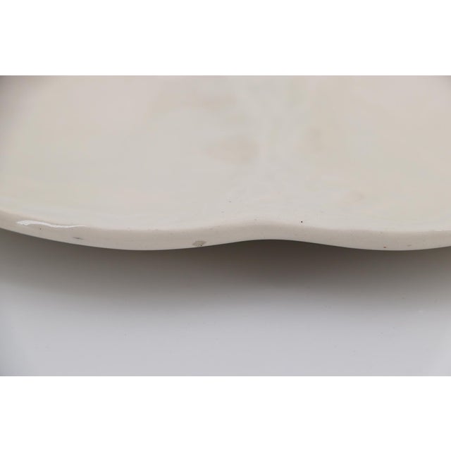 French White Majolica Gien Oyster Plate For Sale - Image 10 of 15