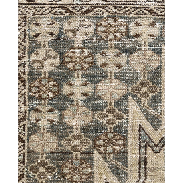 Traditional Vintage Circa 1940 Distressed Mazlagan Rug 4'5 X 6'3" For Sale - Image 3 of 12