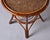 Chestnut French Mid-Century Bent Rattan & Bamboo Side Table For Sale - Image 8 of 12