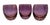 Glass Vintage Polish Amethyst Roly Poly Glasses - Set of 3 For Sale - Image 7 of 10