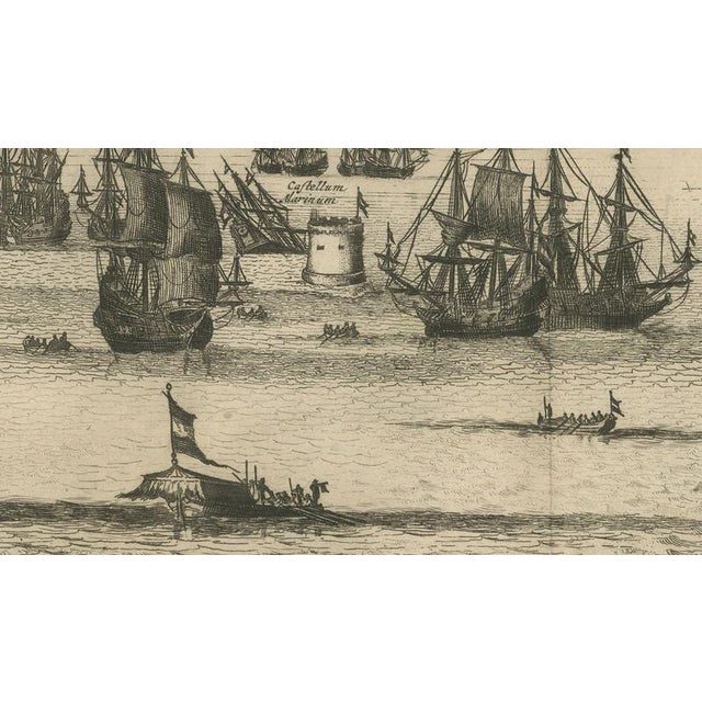 View of Olinda Pernambuco Brazil and Dutch Fleet, 1671 For Sale - Image 9 of 13