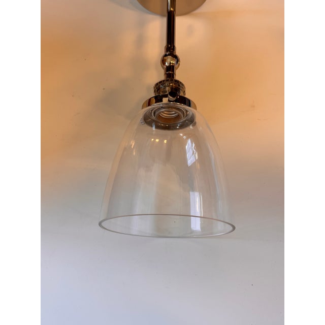 Restoration Hardware 20th C. Factory Filament Clear Glass Cloche Sconce For Sale - Image 11 of 15