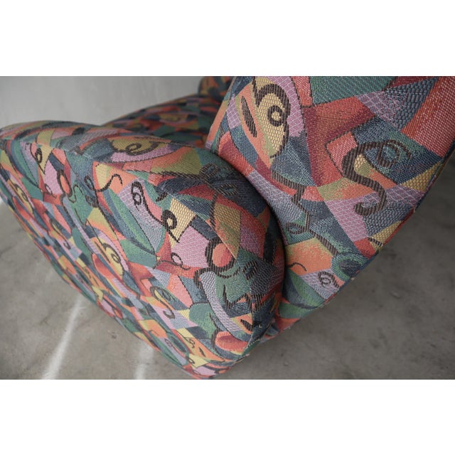 Textile Pair of Post Modern Swivel Chairs by Kagan for Preview For Sale - Image 7 of 8