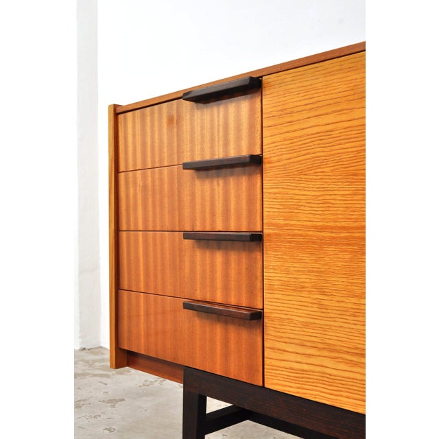 Brown Vintage Sideboard in Ash and Mahogany by František Mezulanik, 1960s For Sale - Image 8 of 14