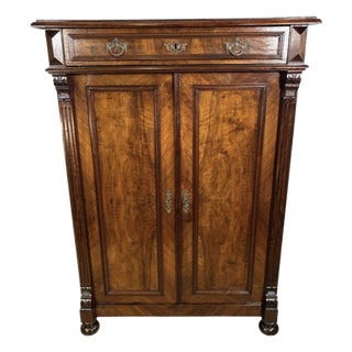 Antique Gründerzeit Vertiko Cabinet in Walnut, 1890s For Sale