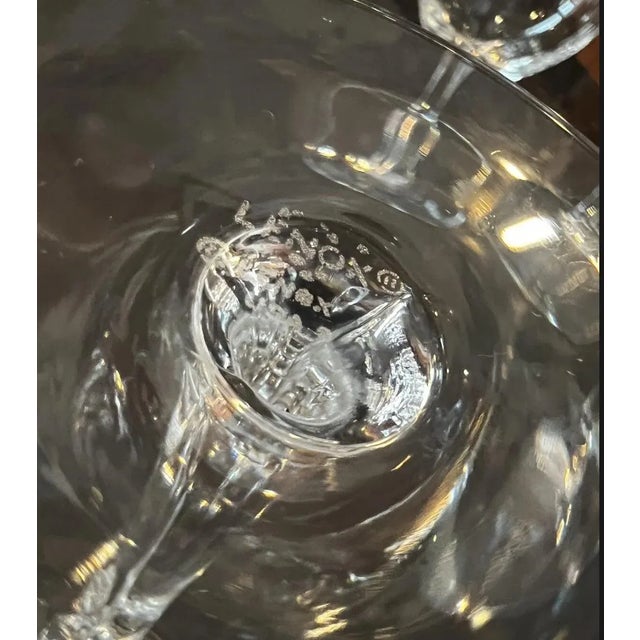 1970s Lenox Ruby Red Water Glasses Lc71 Blown Glass Paired W/2 Elegance by Lenox Rhythm Champagne Flutes 4 Glasses For Sale - Image 10 of 12