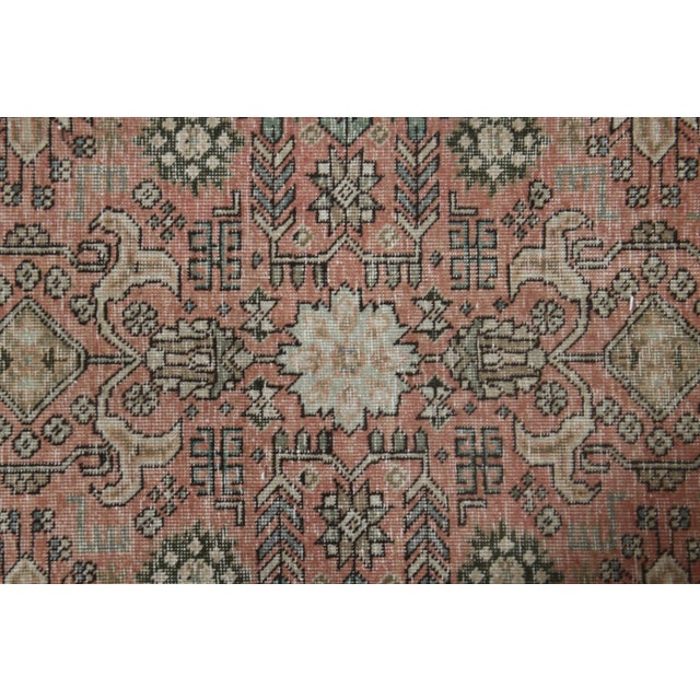 Orange 1970s Vintage Persian Handmade Wool Orange Area Rug For Sale - Image 8 of 11
